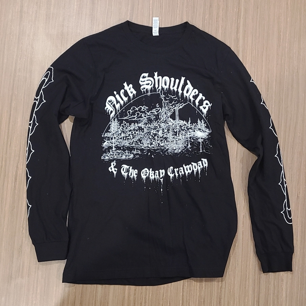 Nick Shoulders all bad concert shirt women's medium black long sleeve